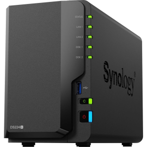 Сетевой накопитель (NAS) Synology DiskStation DS224+ Intel Celeron J4125 (2.00-2.70GHz), 2GB DDR4, 2...