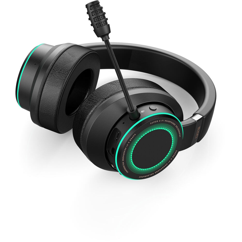 Наушники проводные Creative Labs SXFI Gamer, накладные, съемный микрофон, RGB подсветка, длина кабеля 2 м, USB Type-C, jack 3.5 мм, Black (51EF0880AA000) Наушники проводные Creative Labs SXFI Gamer, накладные, съемный микрофон, RGB подсветка, длина кабел...